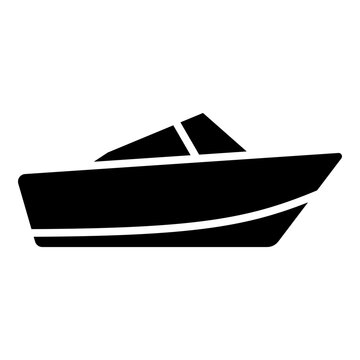 recommend clip art: Speedboat, motorboat glyph solid icon