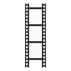 Seamless 35mm filmstrip with blank film frame vector