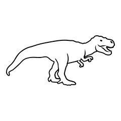 T-rex Side View Outline
