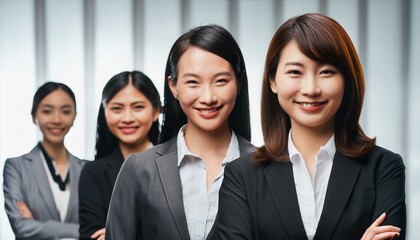 Work team composed of Asian women