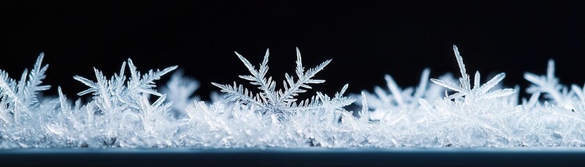 Ice crystals forming intricate patterns on a windowpane, Symbol of nature's artistry, Frozen beauty