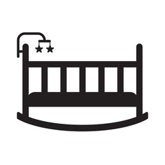 baby crib icon design vector