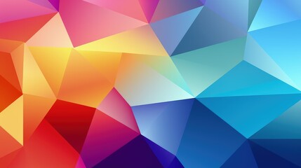Obraz premium A vibrant abstract geometric pattern featuring colorful triangular shapes.