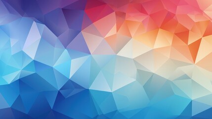 Obraz premium A vibrant, abstract geometric pattern featuring a blend of blue, purple, and orange hues.