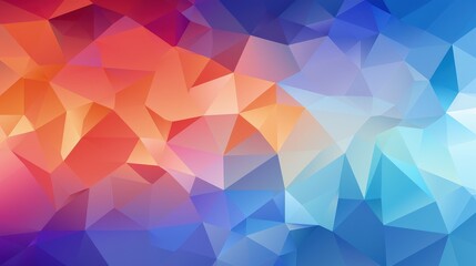 Obraz premium A vibrant abstract geometric background with a blend of warm and cool colors.