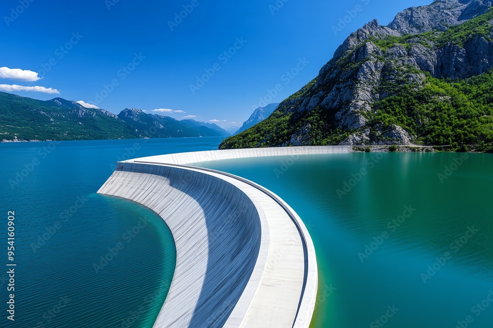 Poster cost-effective hydropower and energy optimization are illustrated in a minimalist design focusing on