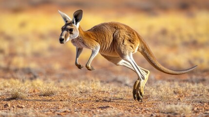 Red Kangaroo in Action