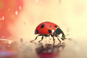 Fototapeta premium ladybird on a leaf