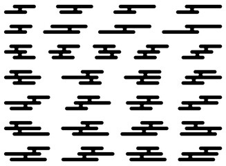 様々な形の和風の雲のベクターイラストセット