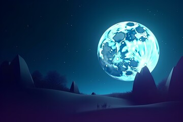 Naklejka premium moon and stars