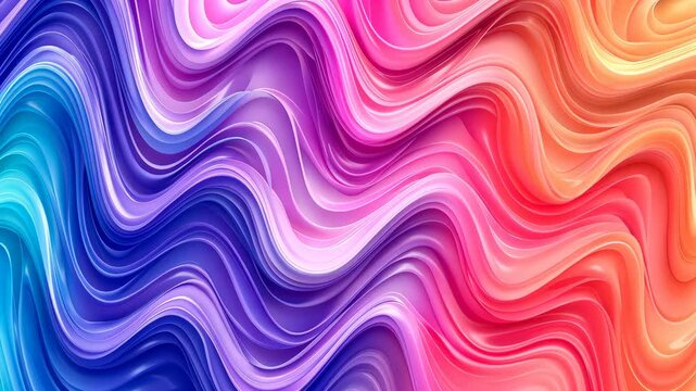 Vibrant multicolored abstract wavy pattern, dynamic backdrop. Modern art and design concept