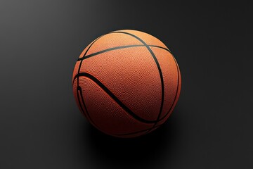Obraz premium A Close-Up of an Orange Basketball Against a Black Background