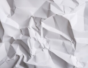 Obraz premium Crumpled Paper Background. White Paper Texture.