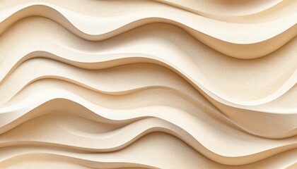 Fototapeta premium Abstract beige wavy pattern design, perfect for backgrounds, textures, or decorative arts. Neutral tones and flowing lines enhance visual appeal.