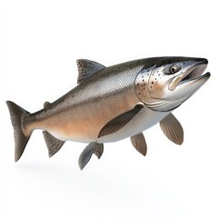 Obraz premium A large fish with a mouth open is swimming in the air