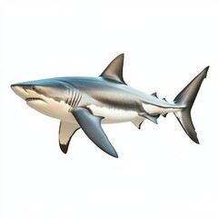 Obraz premium A large shark is swimming in the ocean