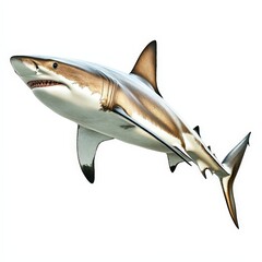 Obraz premium A large shark is flying through the air