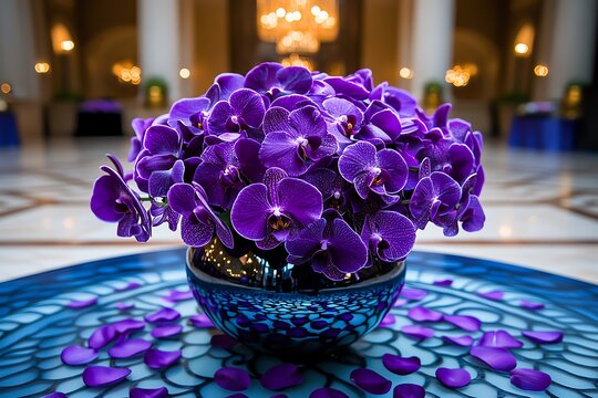 Orchids, delicate petals, symmetrical designs bring a sense of balance and grace to any setting