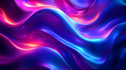 Abstract wavy background with blue and purple gradient.