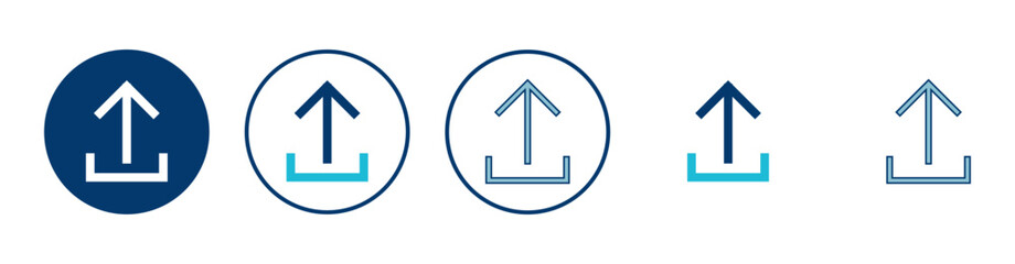 Upload icon vector isolated on white background. Upload sign icon. Upload button. Load symbol.