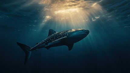 Whale Shark Swimming in the Ocean