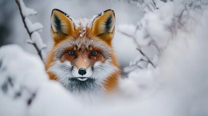 Red Fox in Winter Wonderland