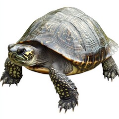 Obraz premium A turtle is laying on its back with its head sticking out