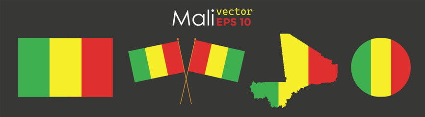 Mali Flag Vector eps file
