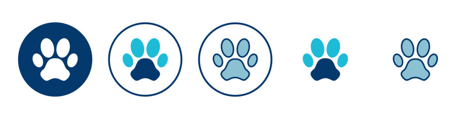 Fototapeta premium Paw icon vector isolated on white background. Paw Print icon