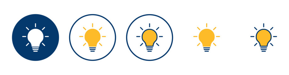 Fototapeta premium Lamp icon vector isolated on white background. Light bulb icon vector. Idea vector icon