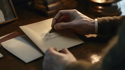 Man Writing a Letter