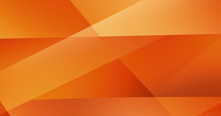 A vibrant abstract design featuring various shades of orange and layered geometric shapes.