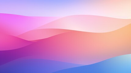 A soft gradient landscape with flowing waves of color transitioning from pink to blue.