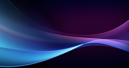 Obraz premium A smooth gradient design with flowing lines in shades of blue and purple on a dark background.