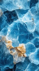 Obraz premium Icy blue and white marble texture resembling a frozen lake surface