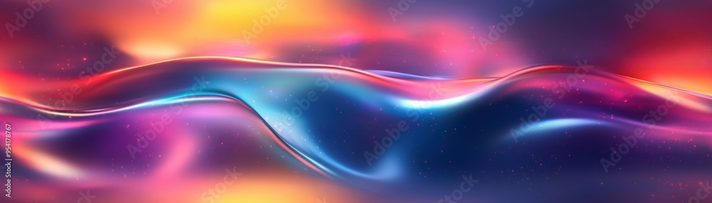 Sticker Vibrant abstract background with smooth, flowing shapes in vivid colors, perfect for creative projects, digital art, and graphic design inspiration.