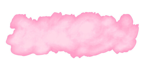 Horizontal pink watercolor stain color illustration backdrop for printing and web use