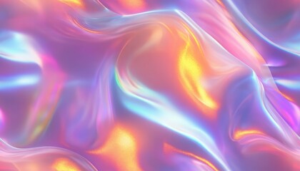 Vibrant holographic background with iridescent colors. Perfect for design projects needing a futuristic and dynamic visual element.