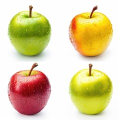 Apple fruit over white background