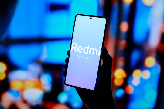September 1, 2024, Paraguay. In this photo illustration, the Redmi by Xiaomi logo is displayed on a smartphone screen.