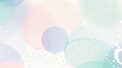 Light Pastel Circles and Dots Abstract Artistic Background