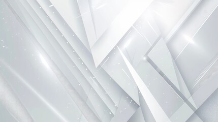 Obraz premium Abstract design featuring layered, reflective surfaces with a light and sparkly aesthetic.