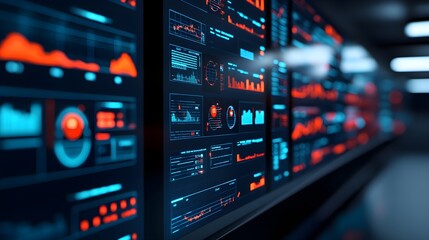 Obraz premium Futuristic Data Visualization - Technology Interface