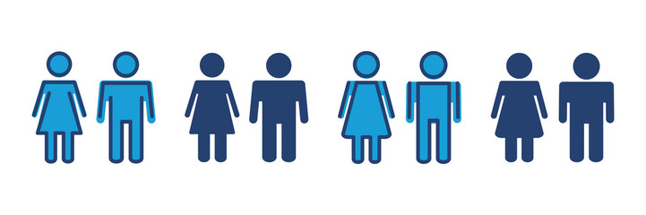 Man and woman icon vector. male and female symbol