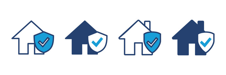 house insurance icon vector. house protection icon.