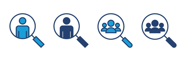 Hiring icon vector. Search job vacancy icon. Human resources concept. Recruitment