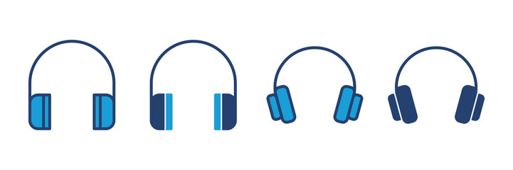 Headphone icon vector. Headvector icon symbols