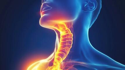 Medical illustration of acid reflux affecting the esophagus, showing irritation and inflammation from stomach acid