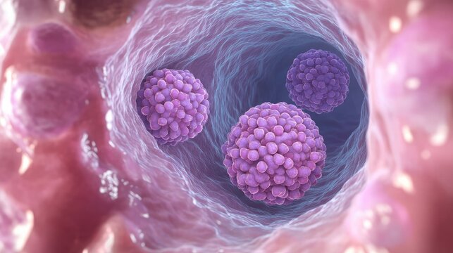 Medical illustration of esophageal candidiasis, showing a fungal infection affecting the esophageal lining