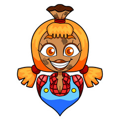 Chica espantapájaros Halloween
